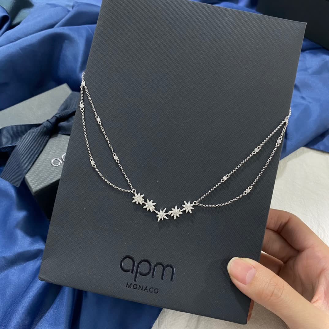 APM Monaco Snowflake Design Necklace